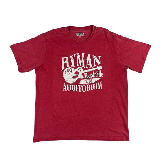 Ryman Auditorium Men Red Crew Neck Short Sleeve Size 2XL Nashville, TN‎ - Picture 1 of 7